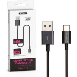 V-TAC VT-5322 USB-A to USB-C 1m Black 3800157647397