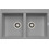 Pyramis Pyragranite Alazia Ένθετος Νεροχύτης Γρανίτη Ματ Industrial Grey 79x50cm 070106511