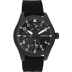 Oozoo Timepieces Ανδρικό Ρολόι με Μαύρο Καουτσούκ Λουράκι G0141