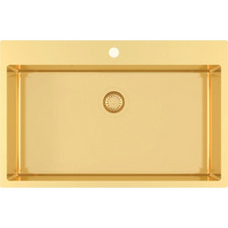 Helika Nova 100B Υποκαθήμενος Νεροχύτης Inox Gold 79x45cm
