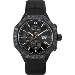 Timex Ανδρικό Ρολόι Χρονογράφος με Μαύρο Καουτσούκ Λουράκι TW2V87200
