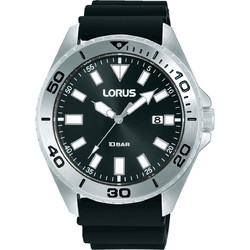 Lorus Ανδρικό Ρολόι με Μαύρο Καουτσούκ Λουράκι RXH55KX9