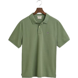 Gant Ανδρική Μπλούζα Polo Κοντομάνικη Χακί 3G2210-362