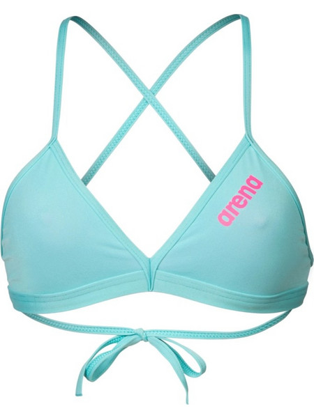 Arena Swim Tie Back Solid Αθλητικό Γυναικείο Μαγιό Bikini Top Γαλάζιο 004768-890