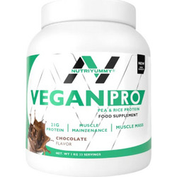 NutriYummy Vegan Pro Chocolate Φυτική Πρωτεΐνη Χωρίς Λακτόζη & Γλουτένη 1kg
