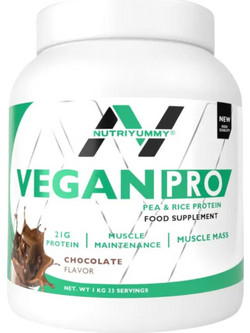 NutriYummy Vegan Pro Chocolate Φυτική Πρωτεΐνη Χωρίς Λακτόζη & Γλουτένη 1kg