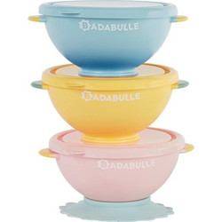 Badabulle Fun Colors Μπολ Φαγητού με Καπάκι 3τμχ