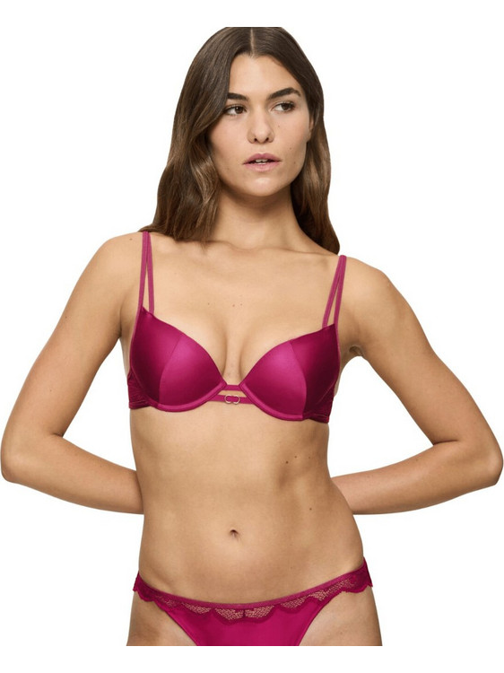 Triumph Crazy Stupid Love Σουτιέν για Βαθύ Ντεκολτέ Push Up με Μπανέλα Φούξια 10222374-3349