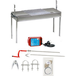 Lianos Ανοξείδωτη Ψησταριά Κάρβουνου με Σούβλα Αρνιού Επιφάνειας 145x50cm L166131