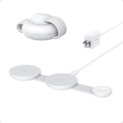 Anker MagGo UFO 3in1 Ασύρματος Φορτιστής Qi Pad 15W White