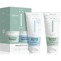 Naif Baby & Kids Cleansing Wash Gel 200ml + Nourishing Shampoo 200ml