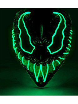 Μάσκα Venom Πράσινη με Led 30337