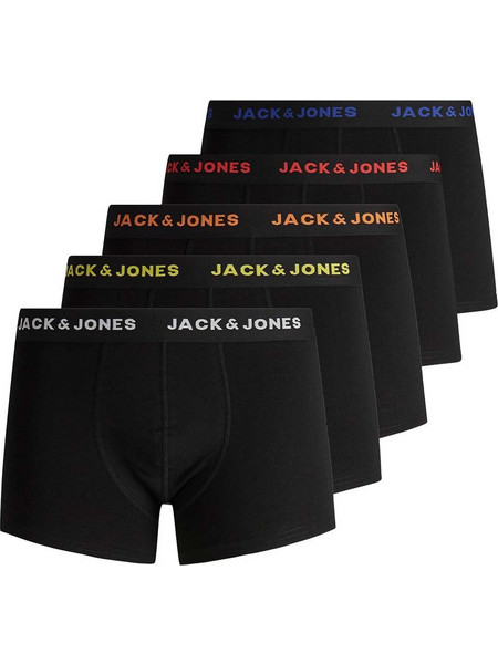 Jack & Jones Ανδρικά Μποξεράκια Σετ 5Pack Μαύρα 12167028