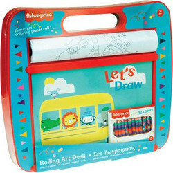 Fisher-Price 321-00016 Σετ Ζωγραφικής με Βαλιτσάκι 35x33x4cm 16τμχ