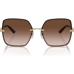 Tory Burch TY6080 334913 Γυναικεία Γυαλιά Ηλίου Τετράγωνα Μεταλλικά Χρυσά με Καφέ Φακό