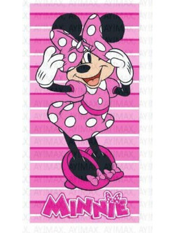Aymax Minnie Bow Παιδική Πετσέτα Θαλάσσης Ροζ 70x140cm