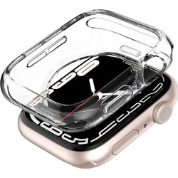 Spigen Liquid Crystal Θήκη Σιλικόνης για Apple Watch 4 / 5 / 6 / 7 / 8 / 9 / SE 44 / 45mm Διαφανής
