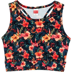 Joyce Παιδικό Crop Top Αμάνικο Μαύρο Πορτοκαλί 2513517