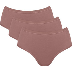 Sloggi Go Daily Βαμβακερά Γυναικεία Slip Καφέ 3Pack 10222325-1141