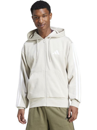 Adidas Ανδρική Ζακέτα Φούτερ με Κουκούλα και Φερμουάρ Μπεζ JE6355