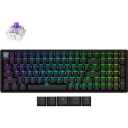 Keychron K4 HE Ασύρματο Μηχανικό Gaming Πληκτρολόγιο με Gateron Double-Rail Magnetic Nebula Διακόπτες RGB Black