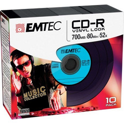 Emtec Vinyl Εγγράψιμα CD-R 52x 700MB 10τμχ