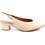 Piccadilly Ανατομικές Γόβες Slingback Δερμάτινες με Χοντρό Χαμηλό Τακούνι Μπεζ 739031-97