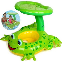 Βρεφικό Σωσίβιο Swimtrainer 70cm με Σκίαστρο για 6 Μηνών έως 3 Ετών Πράσινο 05004FRG00GN