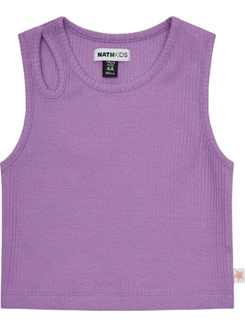 Nath Παιδικό Crop Top Αμάνικο Μωβ KG08T302L1