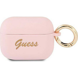 Guess Vintage Script Θήκη Σιλικόνης με Γάντζο για Apple AirPods Pro 1