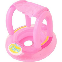 Summer Joy Βρεφικό Σωσίβιο Swimtrainer 65cm με Σκίαστρο για 12+ Μηνών Ροζ FX-138T
