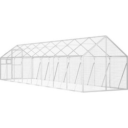 vidaXL Κλουβί Πτηνών Ασημί 800x179x185cm 3155799