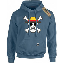 Takeposition One Piece Straw Hat Ανδρικό Φούτερ με Κουκούλα & Τσέπες Πετρόλ 214-907-1067
