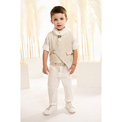 Baby Bloom Βαπτιστικό Κοστούμι με Παντελόνι Πουκάμισο & Γιλέκο 5τμχ 125-16-8270