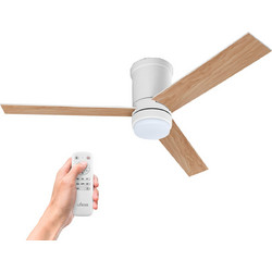 Ufesa Katmandu Ανεμιστήρας Οροφής 132cm 40W με Φως & Τηλεχειριστήριο Λευκός Μπεζ