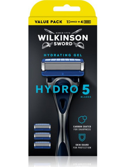 Wilkinson Sword Hydro 5 Ξυραφάκι μιας Χρήσης με 5 Λεπίδες & Λιπαντική Ταινία + Ανταλλακτικές Λεπίδες 4τμχ