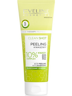 Eveline Cosmetics Clean Shot 10% Complex AHA, BHA & PHA Scrub 75ml