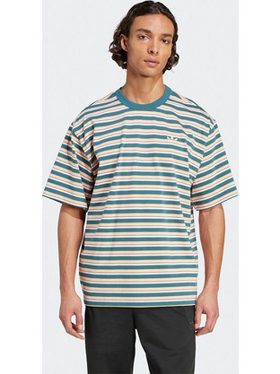Adidas Originals Stripe Ανδρικό Αθλητικό T-Shirt Πολύχρωμο KB8357