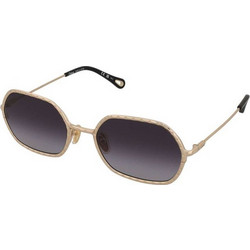Chloe CH0231S 001 Ανδρικά Γυαλιά Ηλίου Πολυγωνικά Μεταλλικά Χρυσά με Μαύρο Φακό