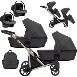 Kunert Brav Duo Καρότσι Μωρού 3 σε 1 Anthracite/Champagne