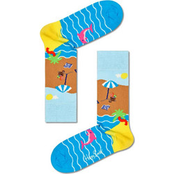 Happy Socks Beach Break Βαμβακερές Γυναικείες Κάλτσες με Σχέδια Γαλάζιες Ταμπά BCH01-0200