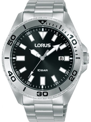 Lorus Sport Ανδρικό Ρολόι με Ασημί Μεταλλικό Μπρασελέ RXH59KX9
