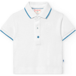 Boboli Παιδικό Polo Κοντομάνικο Λευκό Γαλάζιο 711278-1100