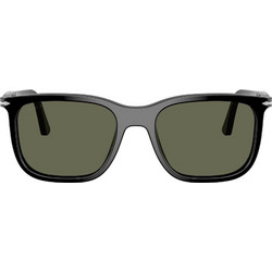 Persol PO3357S 95/58 Ανδρικά Γυαλιά Ηλίου Τετράγωνα Κοκάλινα Μαύρα με Πράσινο Φακό