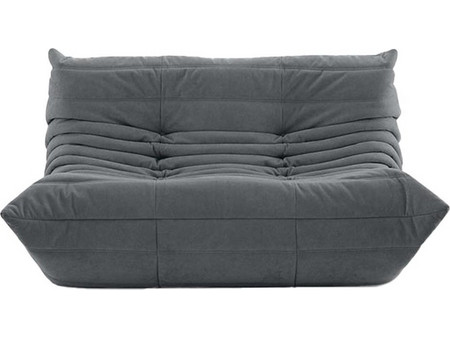 Nextdeco Togo Alcantara Διθέσιος Καναπές Γκρι 132x102x70cm 11019-08