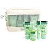 IDC Institute Aloe Vera Shower Gel 50ml + Body Lotion 50ml + Body Mist 60ml  + Lip Oil 15ml + Canvas Cosmetic Bag | BestPrice.gr