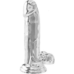 ToyJoy Get Real Diamond 7" Ρεαλιστικό Dildo με Βεντούζα & Όρχεις 18cm Clear