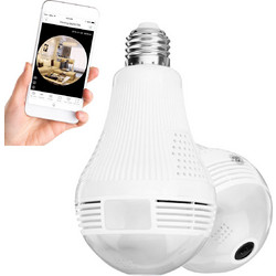 Globostar 76073 Κρυφή Κάμερα Λάμπα Wi-Fi Full HD με Υποδοχή Κάρτας Μνήμης & Ανιχνευτή Κίνησης