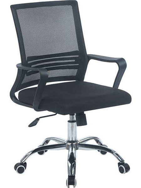 Woodwell BF2110-W Καρέκλα Γραφείου με Στήριξη Μέσης και Ανάκλιση Μαύρη ΕΟ256,W