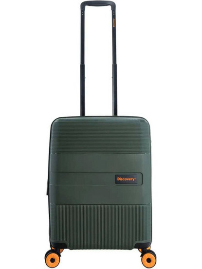 Discovery Trails DL02HO-49 Βαλίτσα Καμπίνας 55x39x22cm με 4 Ρόδες Μαύρη Χακί
